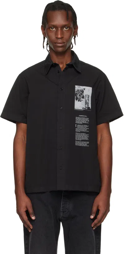Off-white Black Emblem Poplin Slim Bowling Shirt