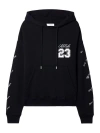 OFF-WHITE BLACK EMBROIDERED HOODIE