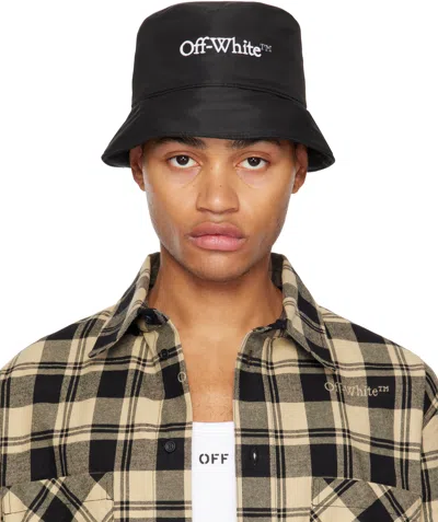 Off-white Logo-embroidered Bucket Hat Black