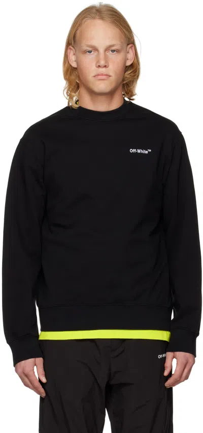 Off-white Black Embroidered Sweatshirt