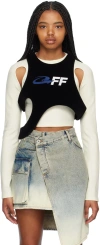 Off-white Exact Opposite Cotton Vest In Black/white
