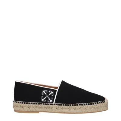Off-white Black Fabric Espadrille