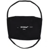 Off-white Helvetica Logo Cotton Face Mask In Black