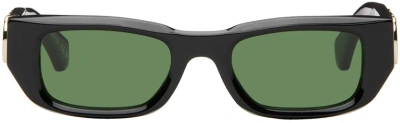 Off-white Black Fillmore Sunglasses In Black Green
