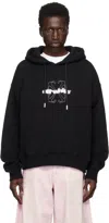 Off-white Skate-hoodie Mit Flock-pfeil In Black - White