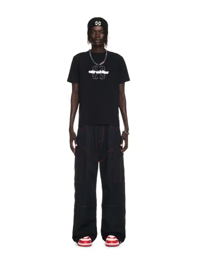 OFF-WHITE BLACK FLOCK ARROW SLIM S/S TEE