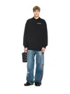 Off-white Gang-print Polo Shirt In 1001 Black/white