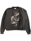 Off-white Off White Printed Cotton Sweatshirt In Black