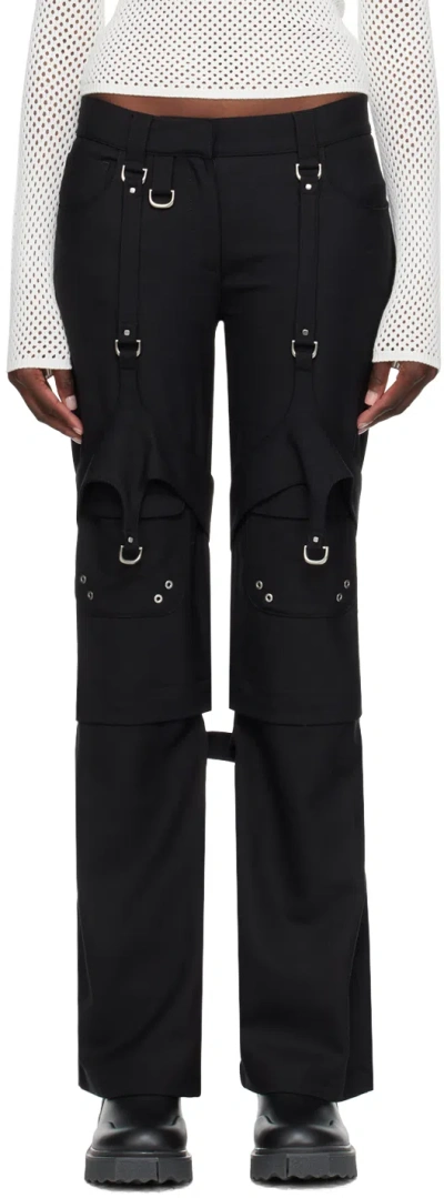 Off-white Black Stretch Polyester Blend Cargo Pant