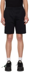 Off-white Black Helvetica Shorts In Black White