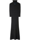 Off-white Off White High Neck Long Dress In Black