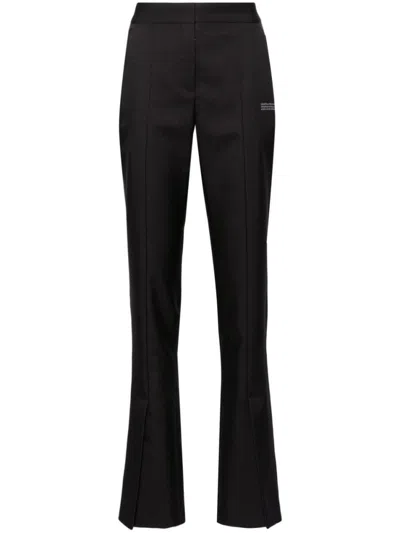 OFF-WHITE BLACK HIGH WAISTED TAILORED TROUSERS