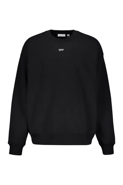 Off-white Black Hoodie In Cotton, Versatile And Comfortable Style
