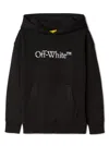 Off-white Logo-print Cotton Hoodie In Black Whit