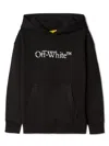 Off-white Logo-print Cotton Hoodie In Black
