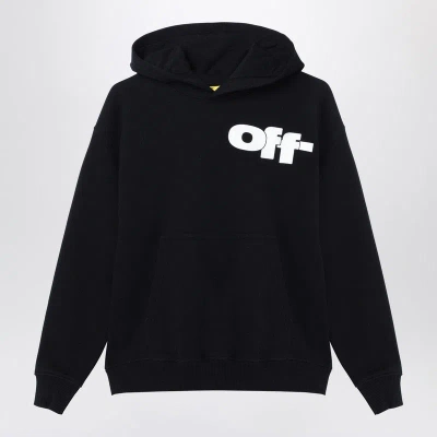 Off-white Black Hoodie With Logo