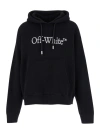 OFF-WHITE OFF-WHITE BLACK HOODIE WITH LOGO LETTERING PRINT IN JERSEY