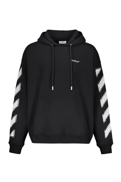 Off-white Black Hoodie With Pocket