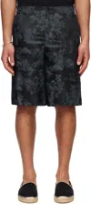 Off-white Black Jacquard Fresco Bowling Shorts In Black - No