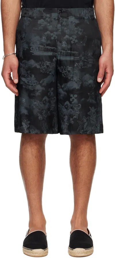 Off-white Black Jacquard Fresco Bowling Shorts In Black - No
