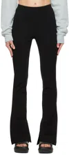 Off-white Black Jer Split Leggings In Black