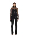 Off-white Black Jersey Corset Top In Black