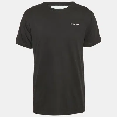 Pre-owned Off-white Black Jersey Crew Neck T-shirt L