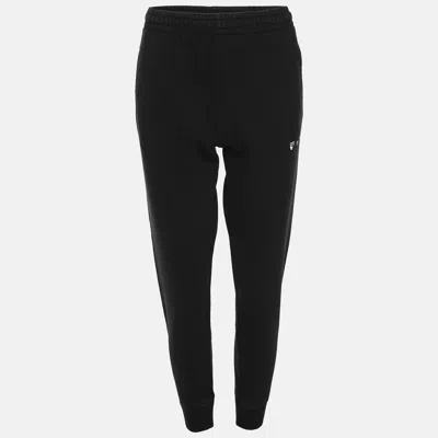 Pre-owned Off-white Black Jersey Track Pants S