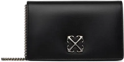Off-white Black Jitney 0.5 Bag In Black Silver