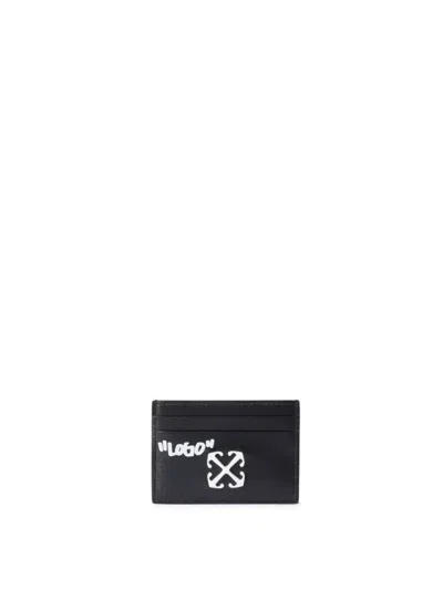 Off-white Black Jitney Quote Card Case