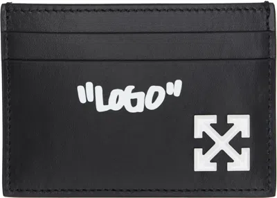 Off-white Black Jitney Quote Card Holder In Black - White