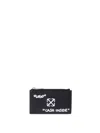 Off-white Jitney Quote Card Holder With Zip In Black