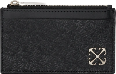 Off-white Black Jitney Zipped Card Holder