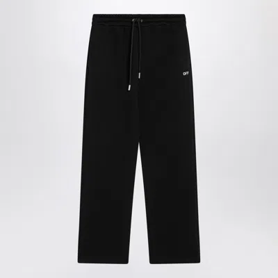OFF-WHITE BLACK JOGGING TROUSERS WITH OFF LOGO