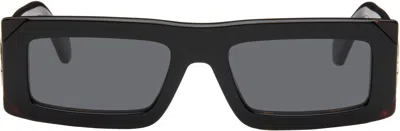 Off-white Black Laurel Sunglasses In Black/dark Grey