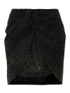 Off-white Crystal-embellished Mini Skirt In Black