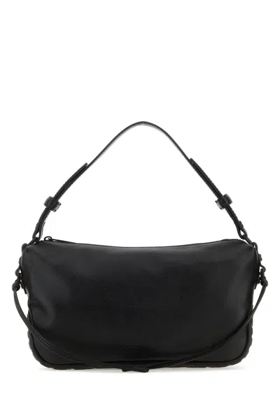 Off-white Black Leather Biker Tire Shoulder Bag
