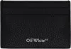 Off-white Black Leather Diag Card Holder In Black No Color