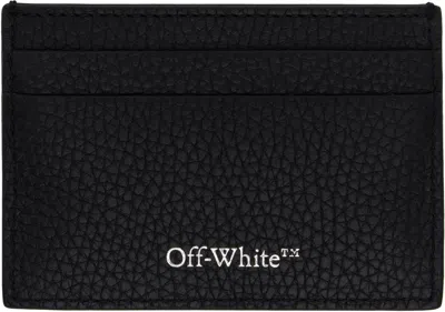Off-white Black Leather Diag Card Holder In Black No Color