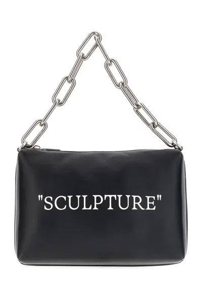Off-white Black Leather Handbag In 1072