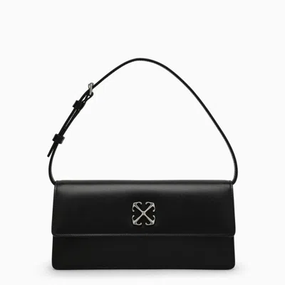 Off-white Black Leather Handbag With Logo Women