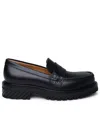 OFF-WHITE OFF-WHITE BLACK LEATHER LOAFERS