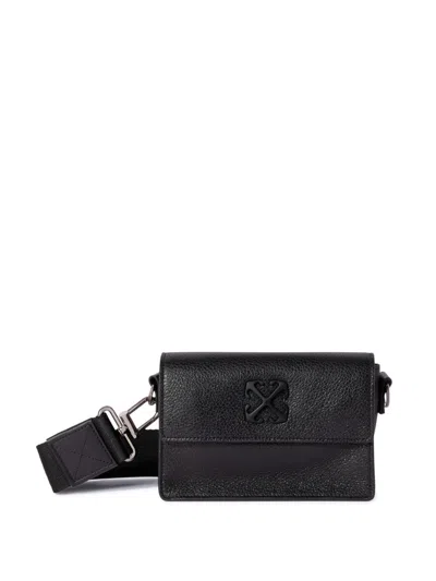 Off-white Black Leather Soft Mini Jitney