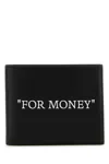 OFF-WHITE BLACK LEATHER WALLET