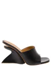 Off-white Jug Wedge-heel Leather Sandals In Black