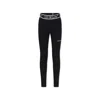 Off-white Black Leggings For Girl With Logo In Black