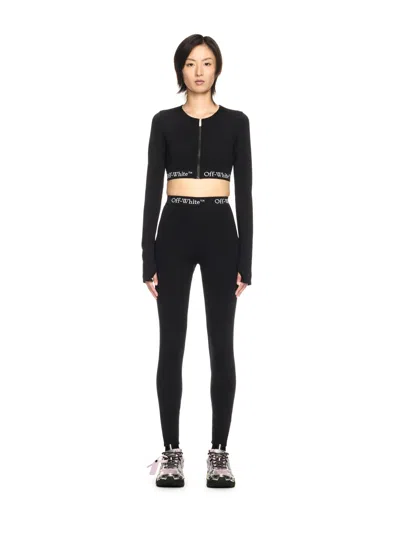 Off-white Black Logo Band Leggings