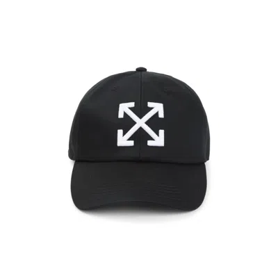OFF-WHITE BLACK LOGO BASEBALL HAT