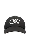 Off-white Black Logo Baseball Hat In Black