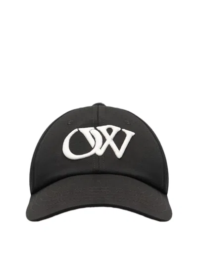Off-white Drill Cap Baseball Curved Peak In Black